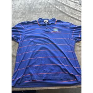 Boca Classic Florida Gators‎ Shirt Mens XXL Blue Striped Logo Football Polo